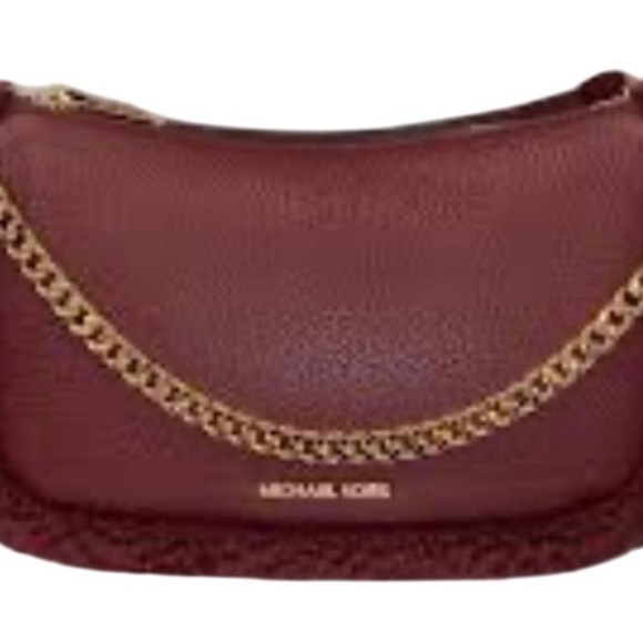 MICHAEL KORS CARMELA Burgundy Multi
Medium Leather Chain Crossbody
Shearling
NWT - Picture 4 of 7